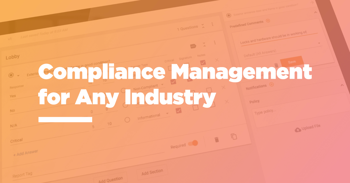 Compliance Management for Any Industry
